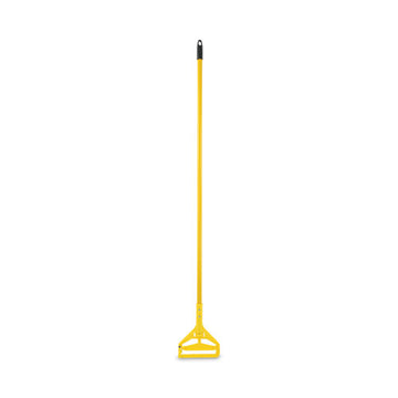 Boardwalk® Quick Change Side-latch Plastic Mop Head Handle, 60" Aluminum Handle, Yellow freeshipping - TVN Wholesale